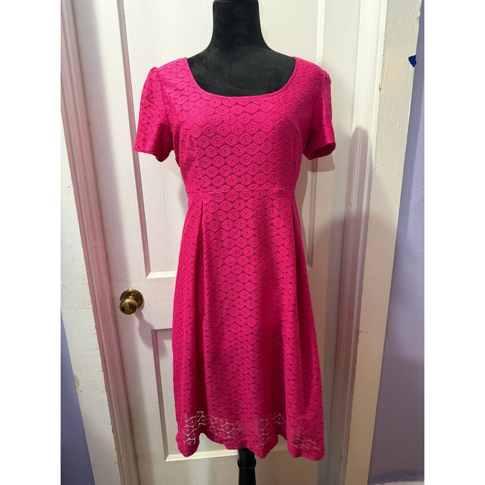 Chris McLaughlin‎ Pink Lace Short Sleeve Dress in 10